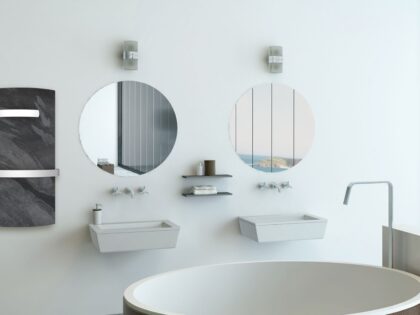 CLIMASTAR törölközőszárító íves kar álló fűtőpanelhez, 32 cm